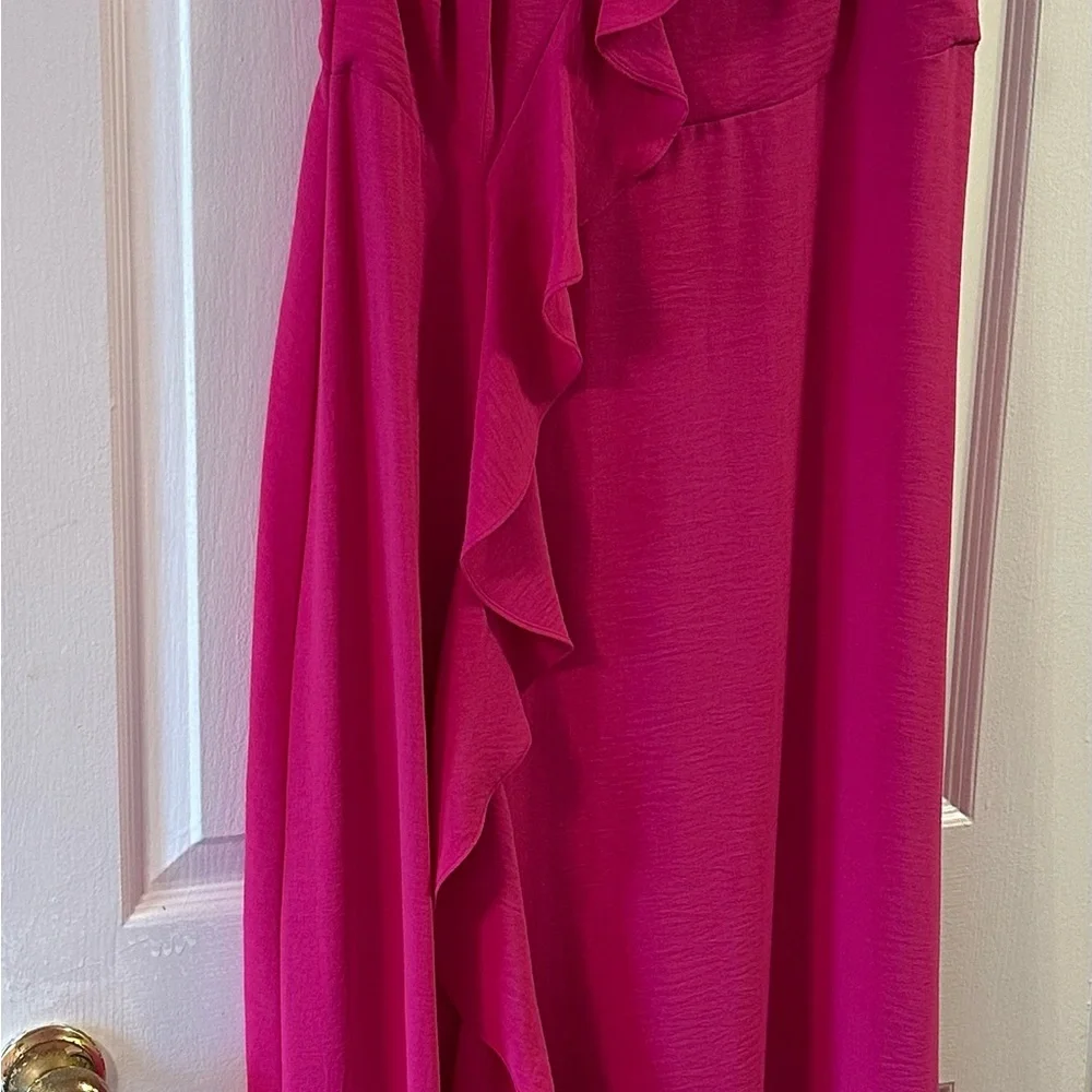 Pink Ruffled Spaghetti Strap Sun Dress - Picture 3 of 7